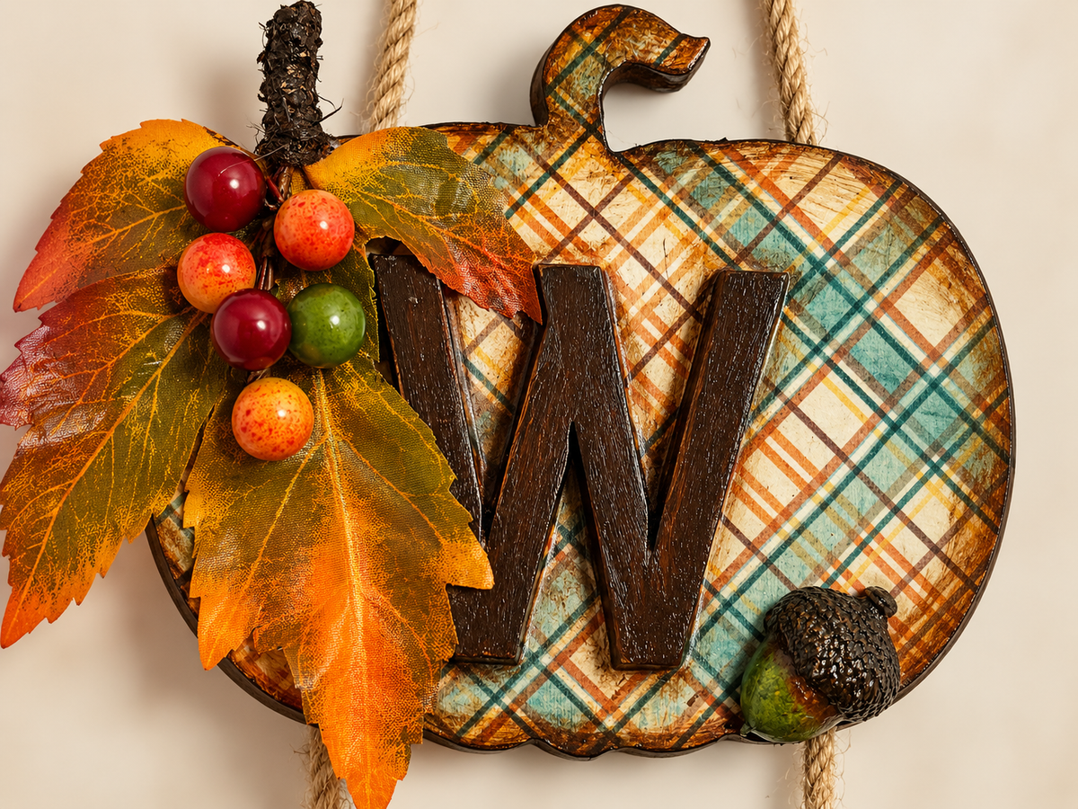 A Plaid Autumn Welcome - One of a Kind